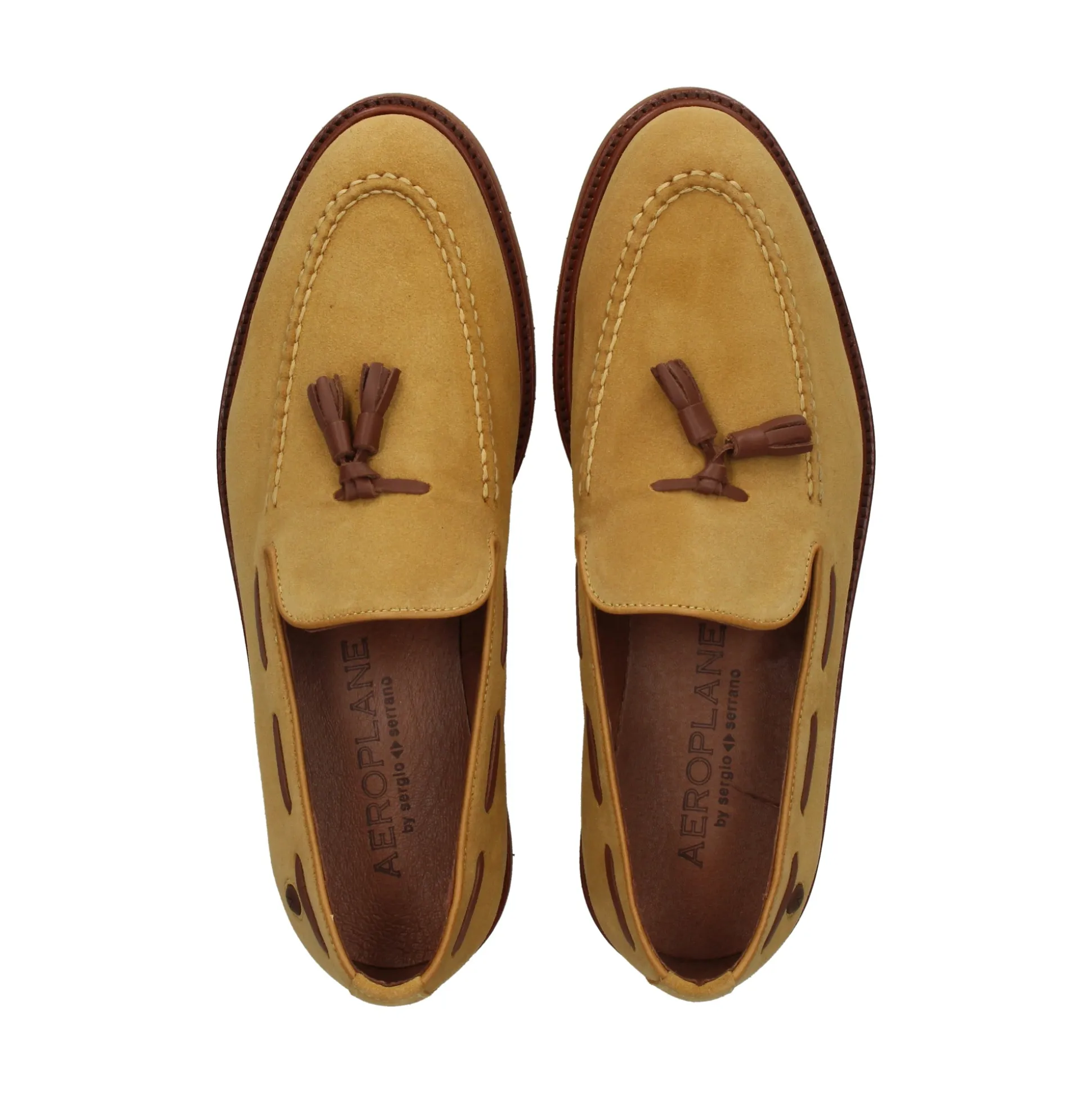 AEROPLANE Mocasines de Hombre 5105 MOSTAZA
