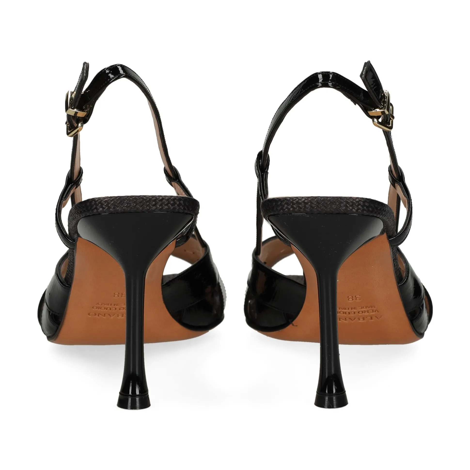 ALBANO Sandalias con tacón de Mujer 5605 NEGRO