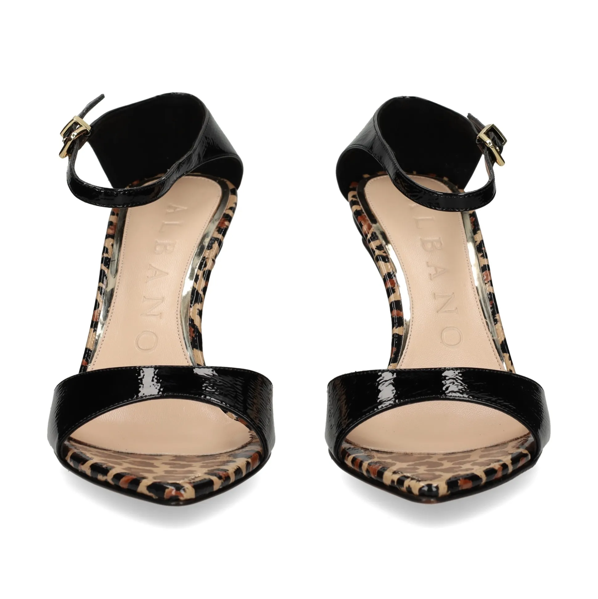 ALBANO Sandalias con tacón de Mujer 5301 / 2 NEGRO/LEOPARDO