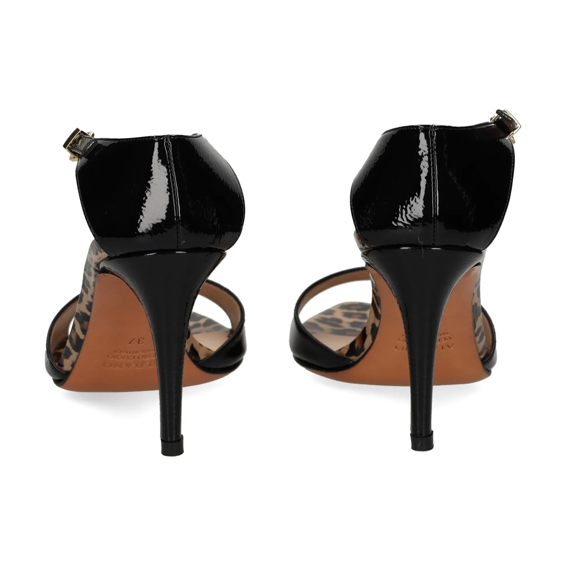 ALBANO Sandalias con tacón de Mujer 5301 / 2 NEGRO/LEOPARDO