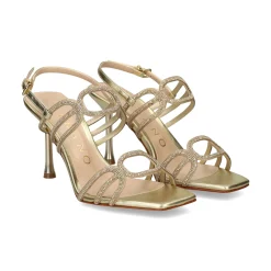 ALBANO Sandalias con tacón de Mujer 5530 PLATINO