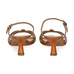 ALBANO Sandalias con tacón de Mujer 5629 CUOIO