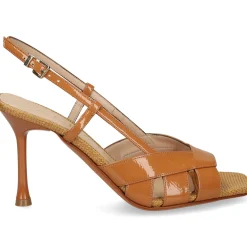 ALBANO Sandalias con tacón de Mujer 5605 CUOIO