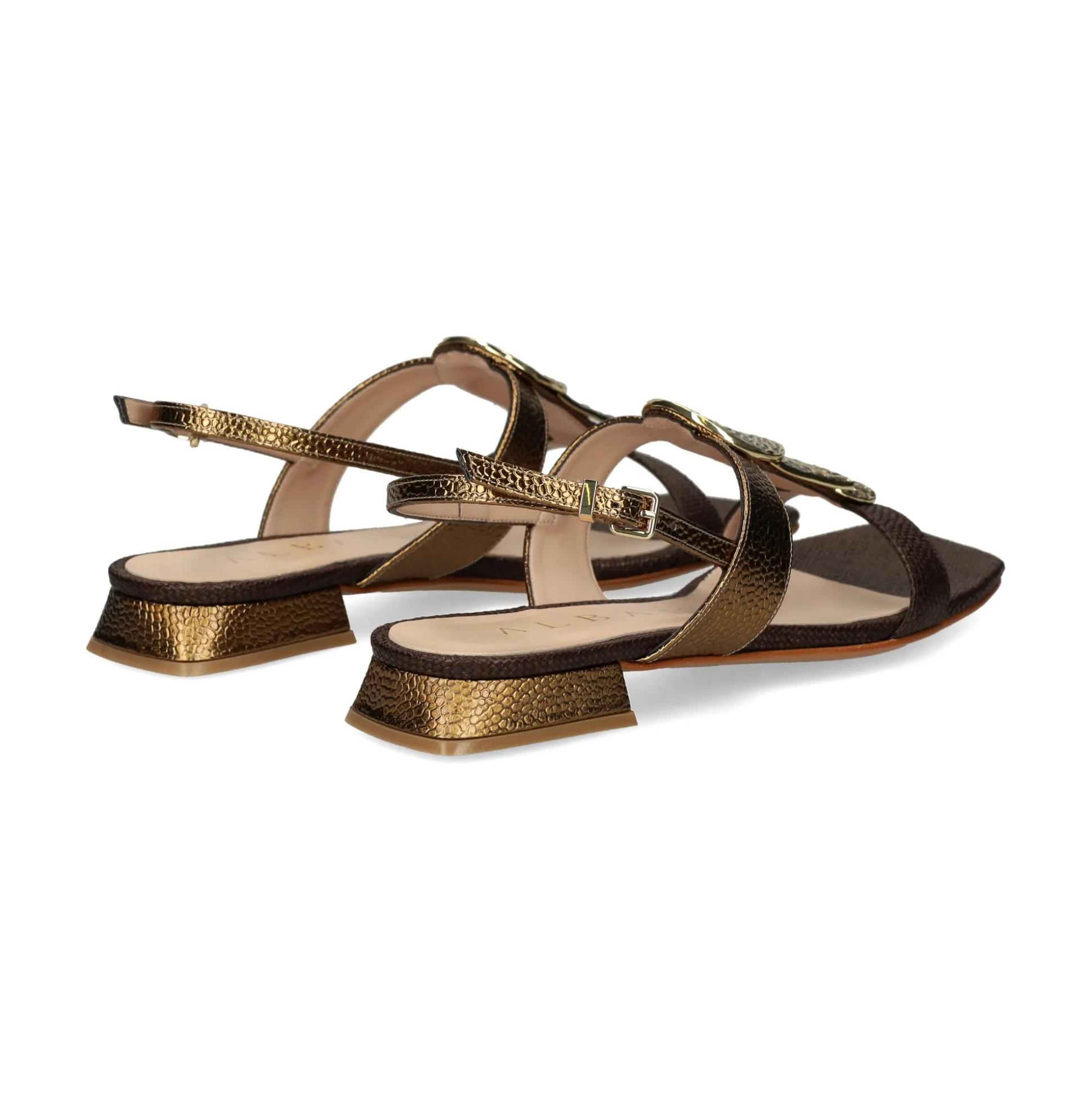 ALBANO Sandalias planas de Mujer 5532 BRONZO+T.MORO