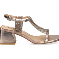 ALMA BLUE Sandalias con tacón de Mujer V24AB2033 BRONCE