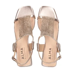 ALMA BLUE Sandalias con tacón de Mujer V24AB2033 BRONCE
