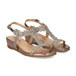 ALMA BLUE Sandalias cuña de Mujer V24AB2087 BRONCE