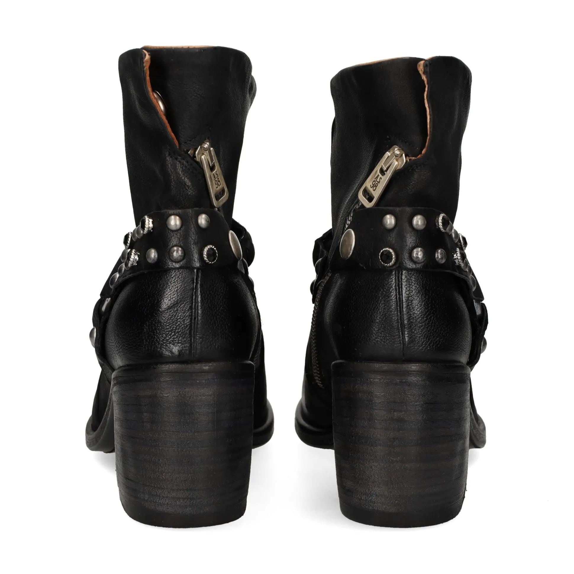 A.S.98 Botines con tacón de Mujer B82206 NEGRO