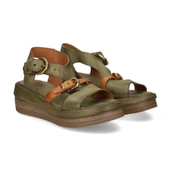 A.S.98 Sandalias con plataforma de Mujer C02006 0001 GREEN+TDM