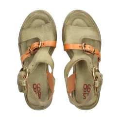 A.S.98 Sandalias con plataforma de Mujer C02006 0001 GREEN+TDM