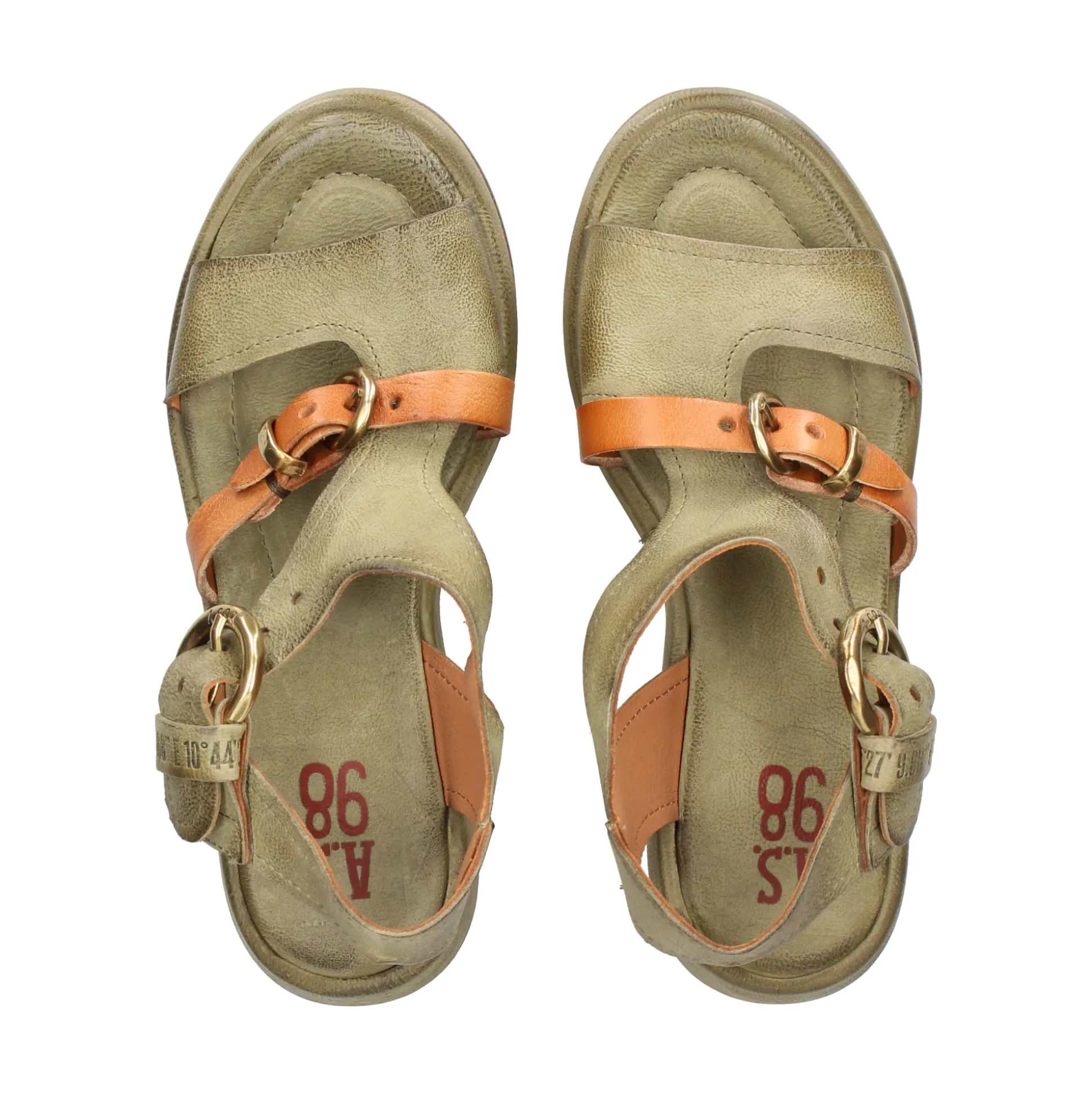 A.S.98 Sandalias con plataforma de Mujer C02006 0001 GREEN+TDM