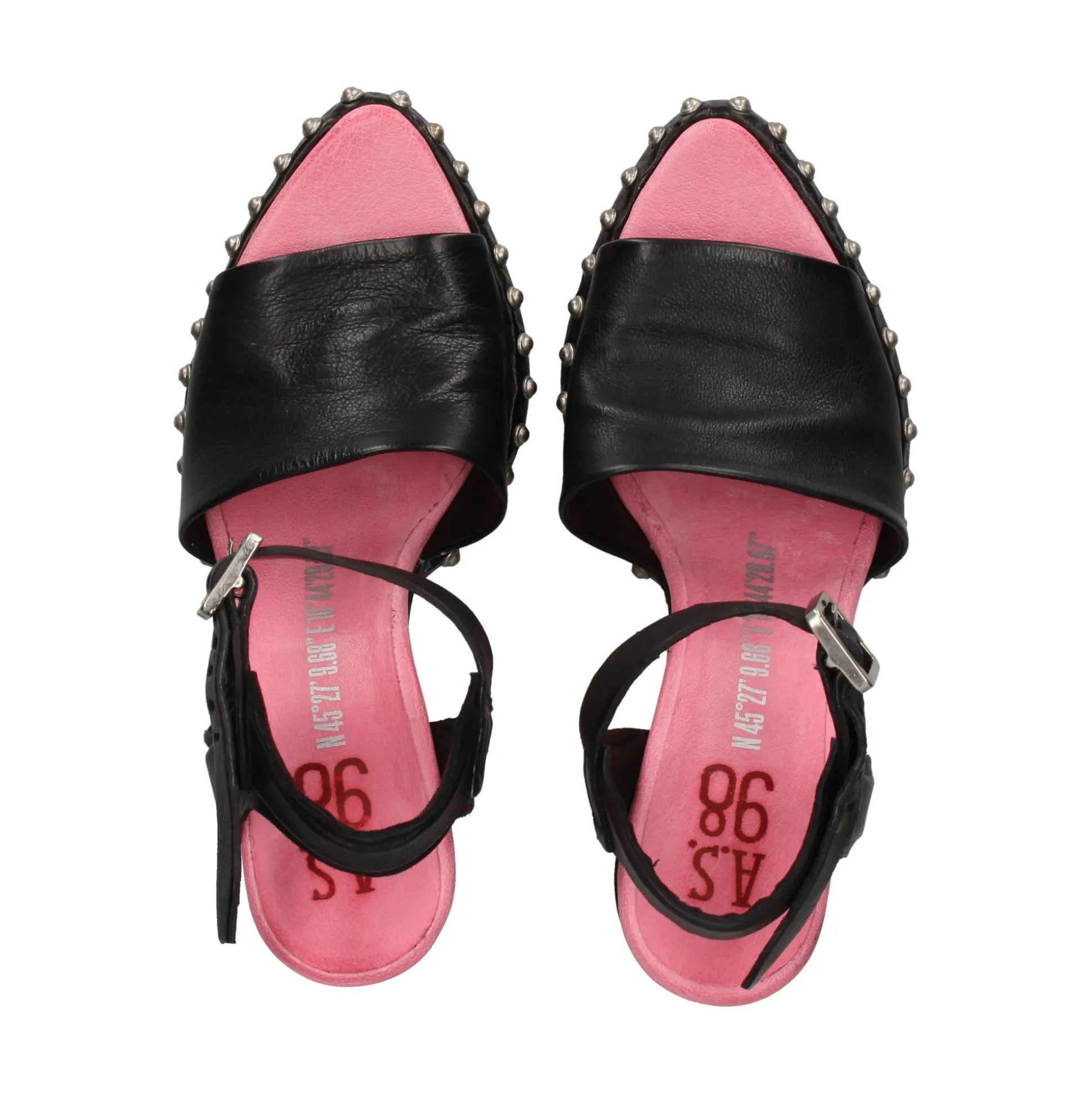 A.S.98 Sandalias con plataforma de Mujer B35001 101 0001 NERO+S