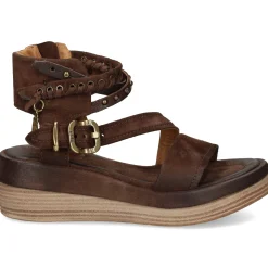 A.S.98 Sandalias con plataforma de Mujer C02009 0002 EBANO