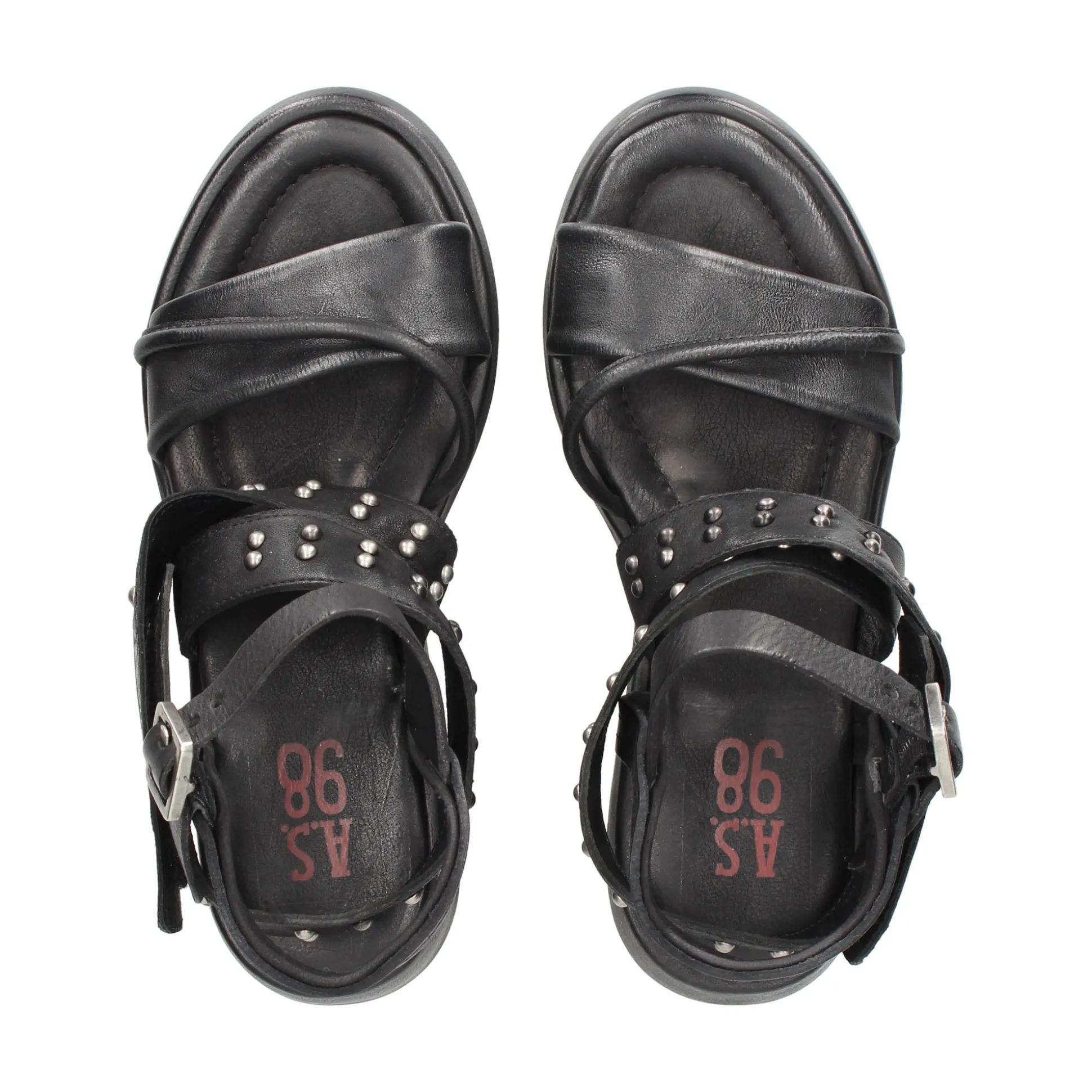 A.S.98 Sandalias con plataforma de Mujer C02001 6002 NEGRO