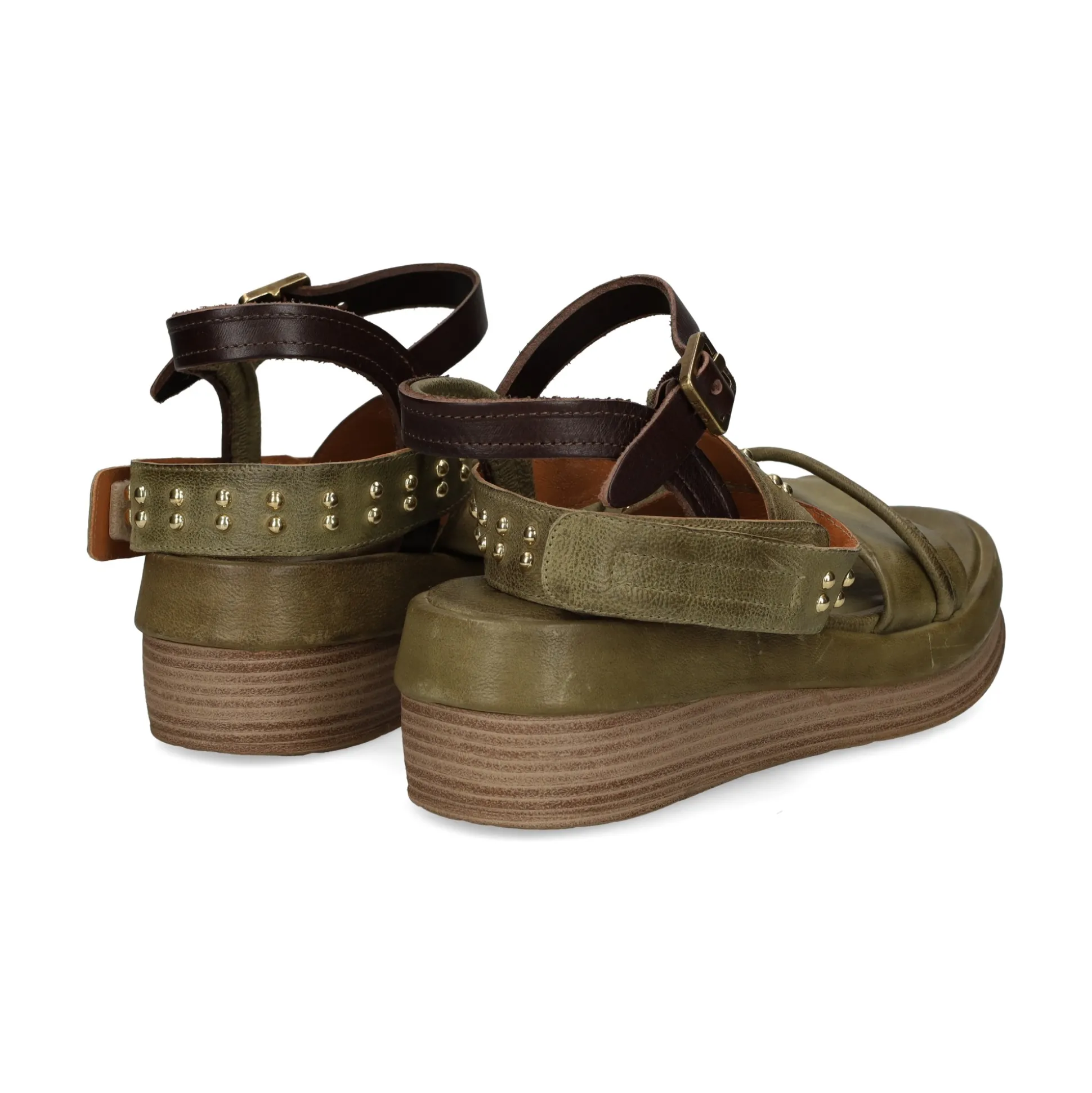 A.S.98 Sandalias con plataforma de Mujer C02001 0002 GREEN+TDM