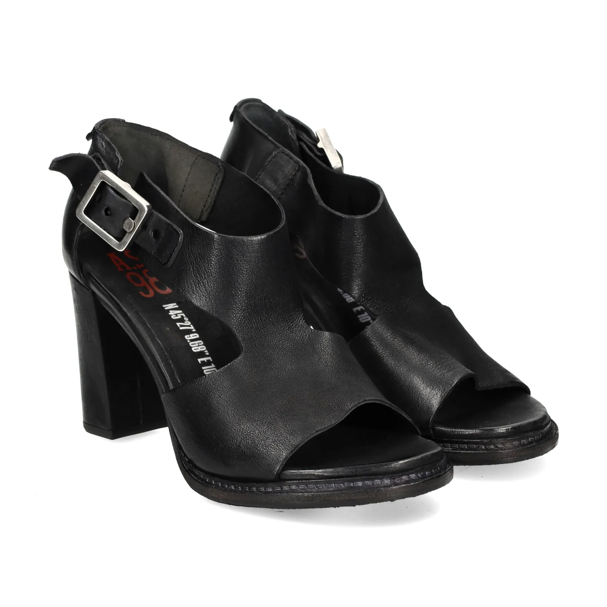 A.S.98 Sandalias con tacón de Mujer 589038 101 6002 NERO (