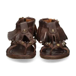 A.S.98 Sandalias planas de Mujer A16069 6144 EBANO