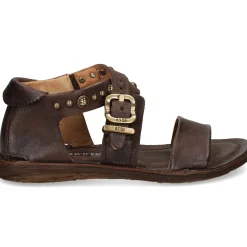 A.S.98 Sandalias planas de Mujer A16072 6144 EBANO