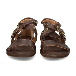 A.S.98 Sandalias planas de Mujer A16072 6144 EBANO