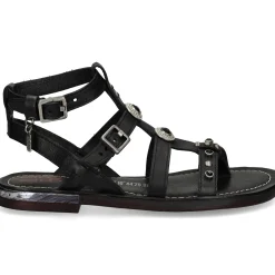 A.S.98 Sandalias planas de Mujer B94002 6002 NEGRO