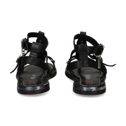 A.S.98 Sandalias planas de Mujer B94002 6002 NEGRO