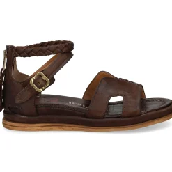 A.S.98 Sandalias planas de Mujer B60022 6144 EBANO