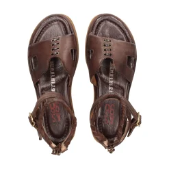 A.S.98 Sandalias planas de Mujer B60022 6144 EBANO