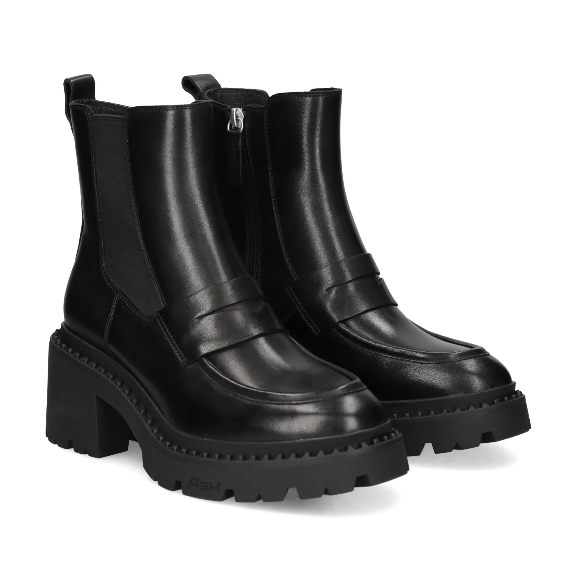 ASH Botines con tacón de Mujer NASTY 001 NEGRO