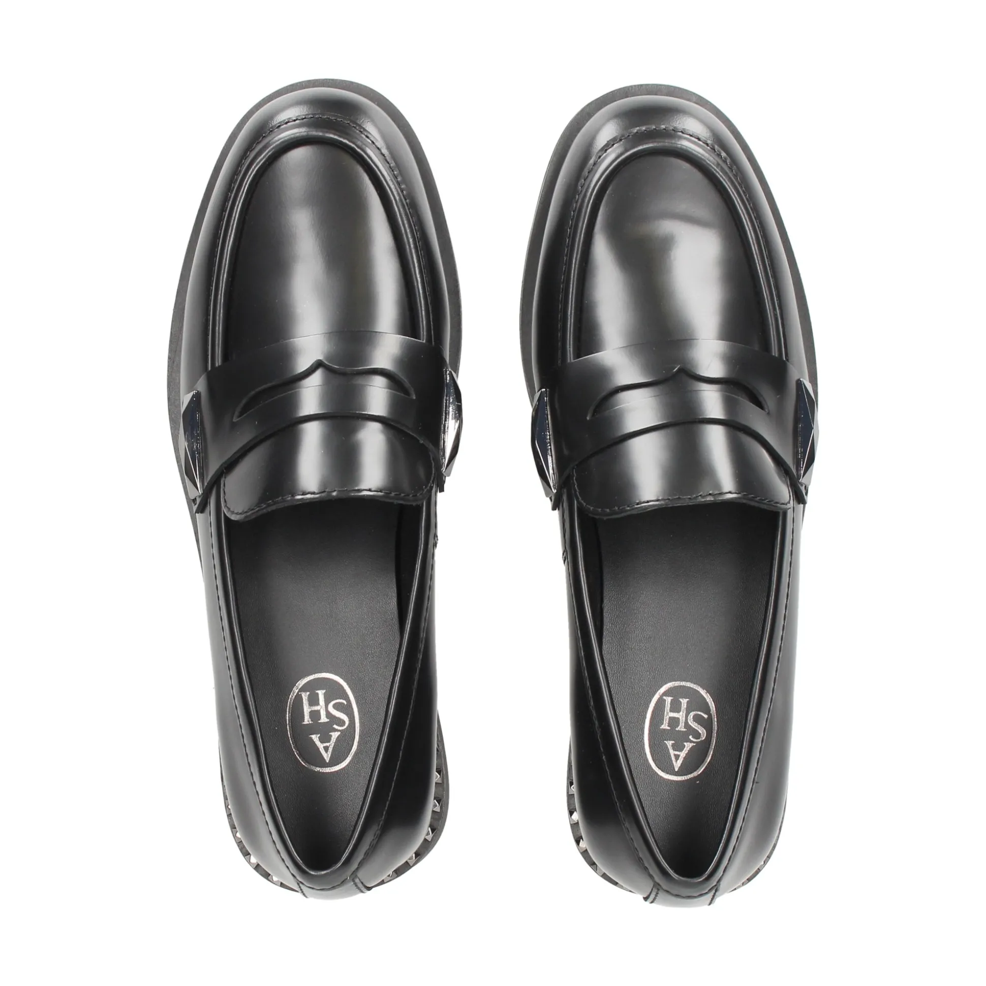 ASH Mocasines de Mujer WHISPER STUDS 001 NEGRO