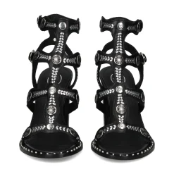 ASH Sandalias con tacón de Mujer KASHMIR01 NEGRO