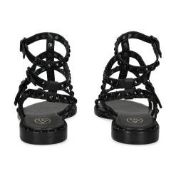 ASH Sandalias planas de Mujer PLAY BIS 006 NEGRO