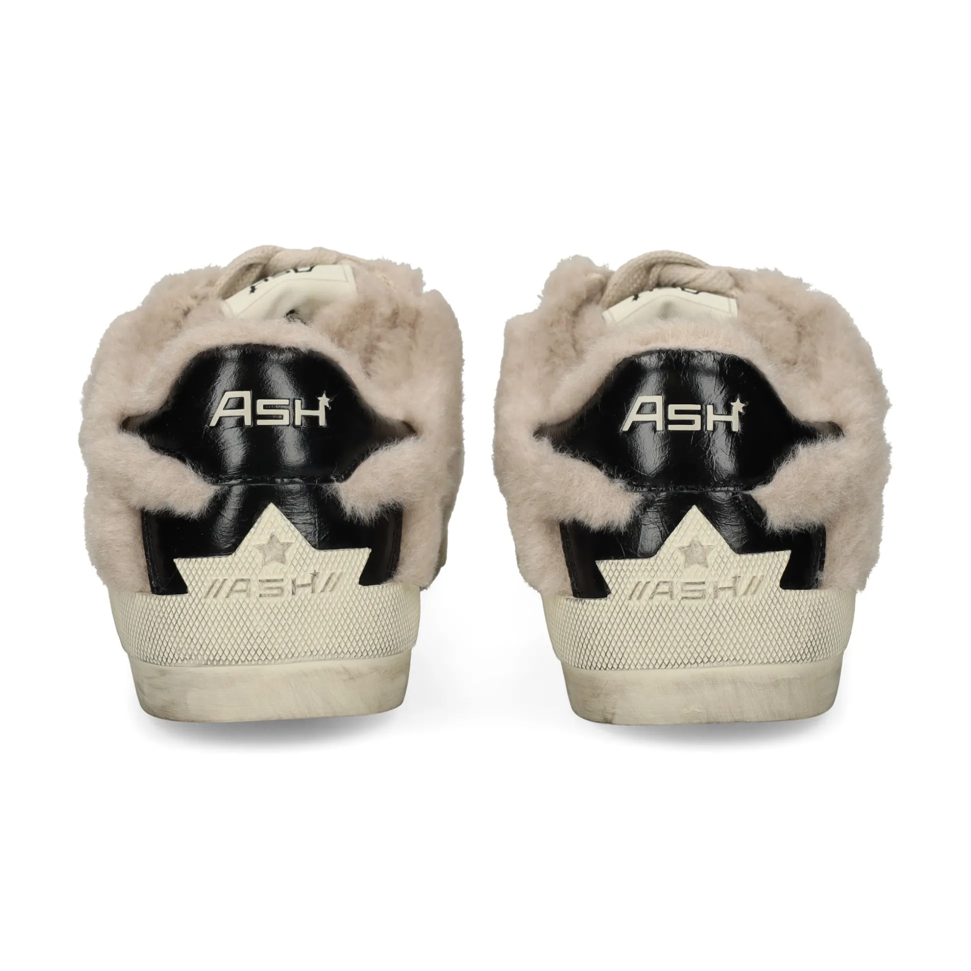 ASH Zapatillas de Mujer MALIBU FUR 002 BONE/BLACK