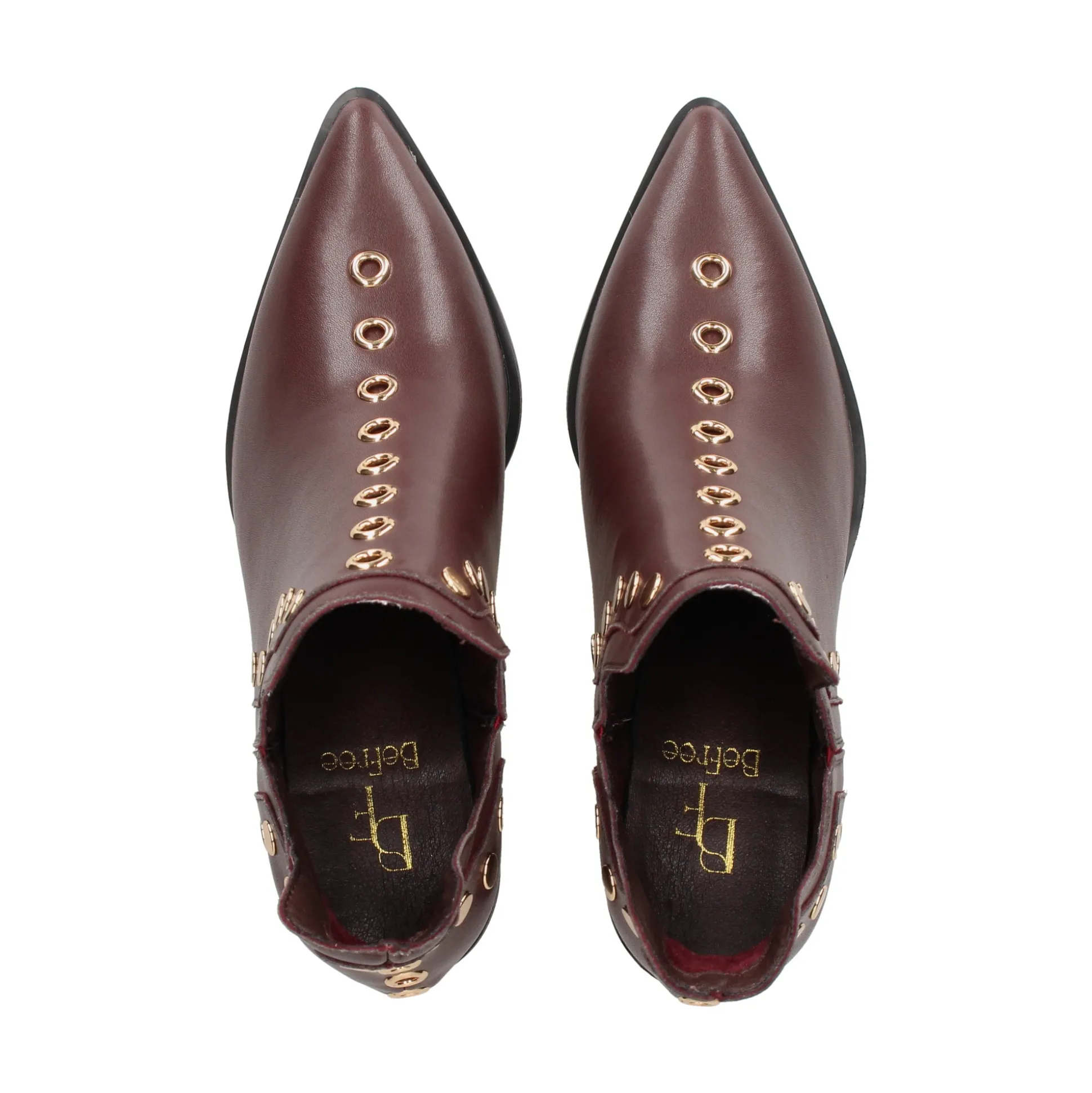 BEFREE Botines con tacón de Mujer NAPOLES-006 BURDEOS