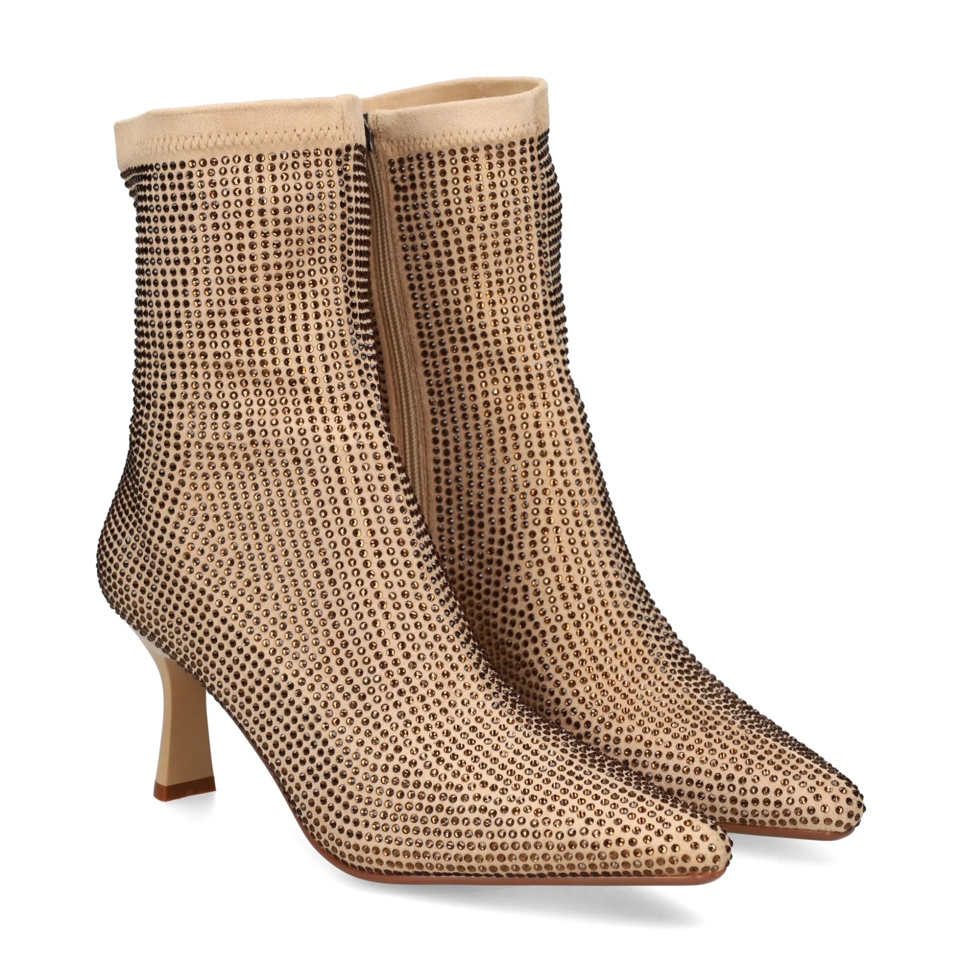 BEFREE Botines con tacón de Mujer ALBA-023 BEIGE