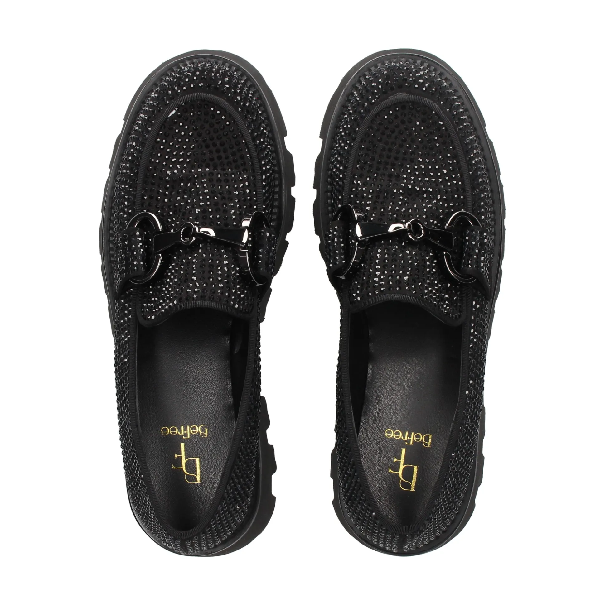 BEFREE Mocasines de Mujer PAULA-307 NEGRO