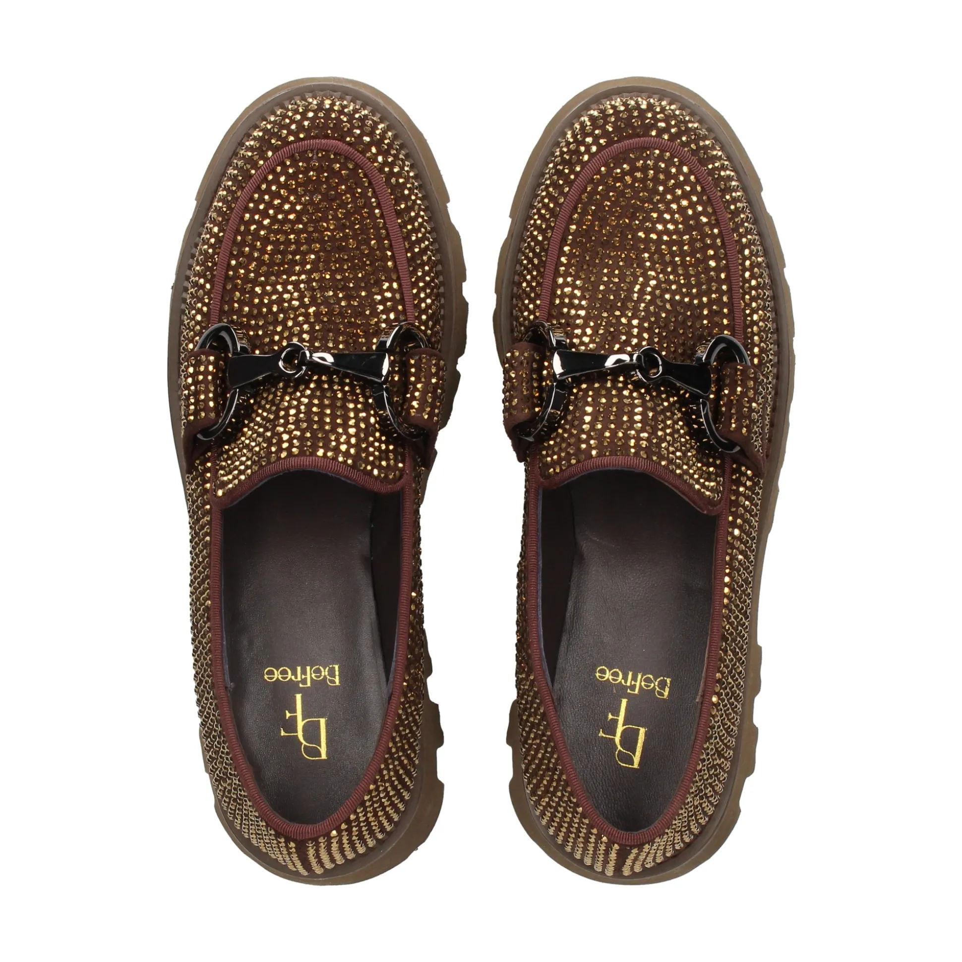 BEFREE Mocasines de Mujer PAULA-307 BRONCE