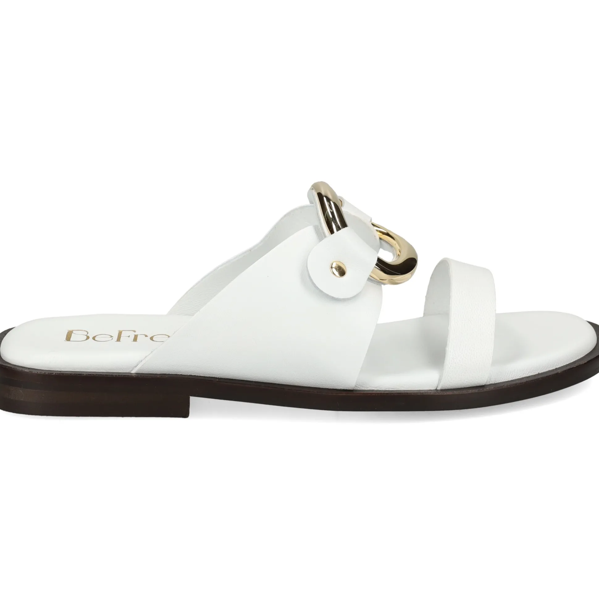 BEFREE Sandalias planas de Mujer NICE-110 BLANCO