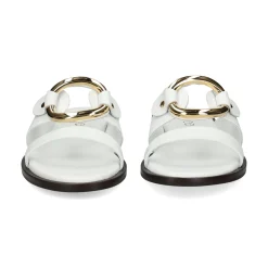 BEFREE Sandalias planas de Mujer NICE-110 BLANCO