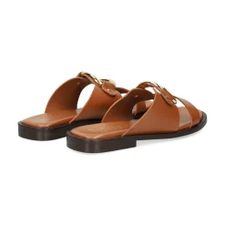 BEFREE Sandalias planas de Mujer NICE-110 CAMEL