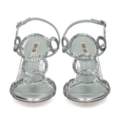BIBI LOU Sandalias con tacón de Mujer 587Z00VK STONE - PLATA