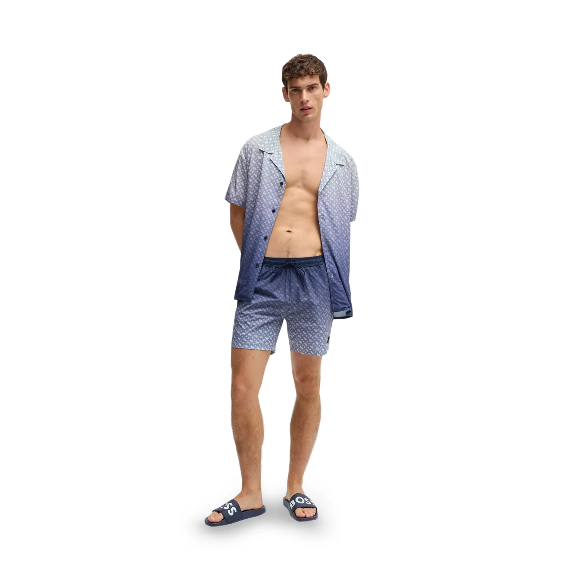 BOSS Sandalias de Hombre Aryeh_Slid_npvlg 405-Dark Blue