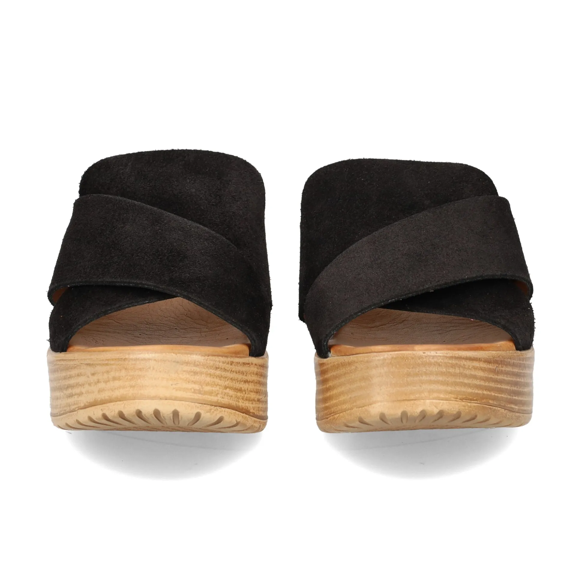BUENO Sandalias con plataforma de Mujer WA4703 NEGRO