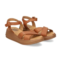 BUENO Sandalias con plataforma de Mujer WA2403 DARK COCONUT