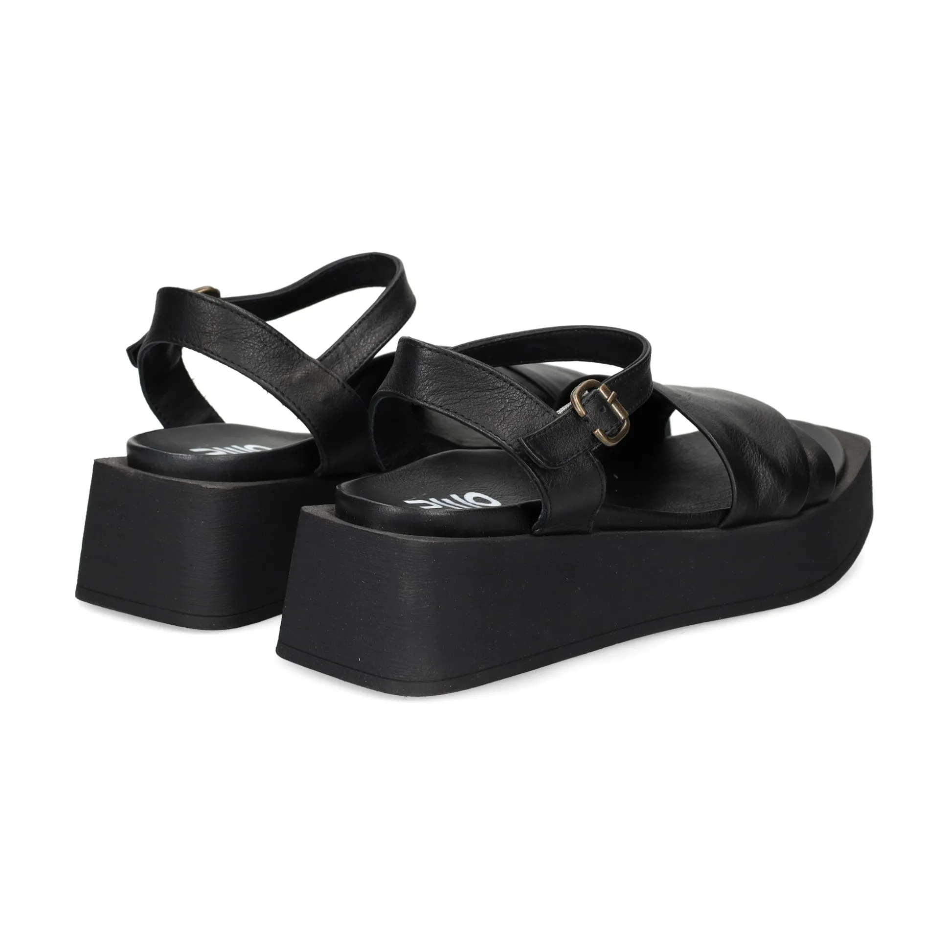 BUENO Sandalias con plataforma de Mujer WY5909 NEGRO