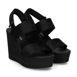 CALVIN KLEIN Sandalias cuña de Mujer YW0YW00959 BLACK - BDS