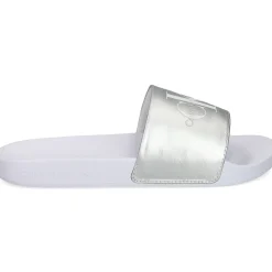 CALVIN KLEIN Sandalias planas de Mujer YW0YW01243 0K9 WHITE/SILVE