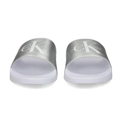 CALVIN KLEIN Sandalias planas de Mujer YW0YW01243 0K9 WHITE/SILVE