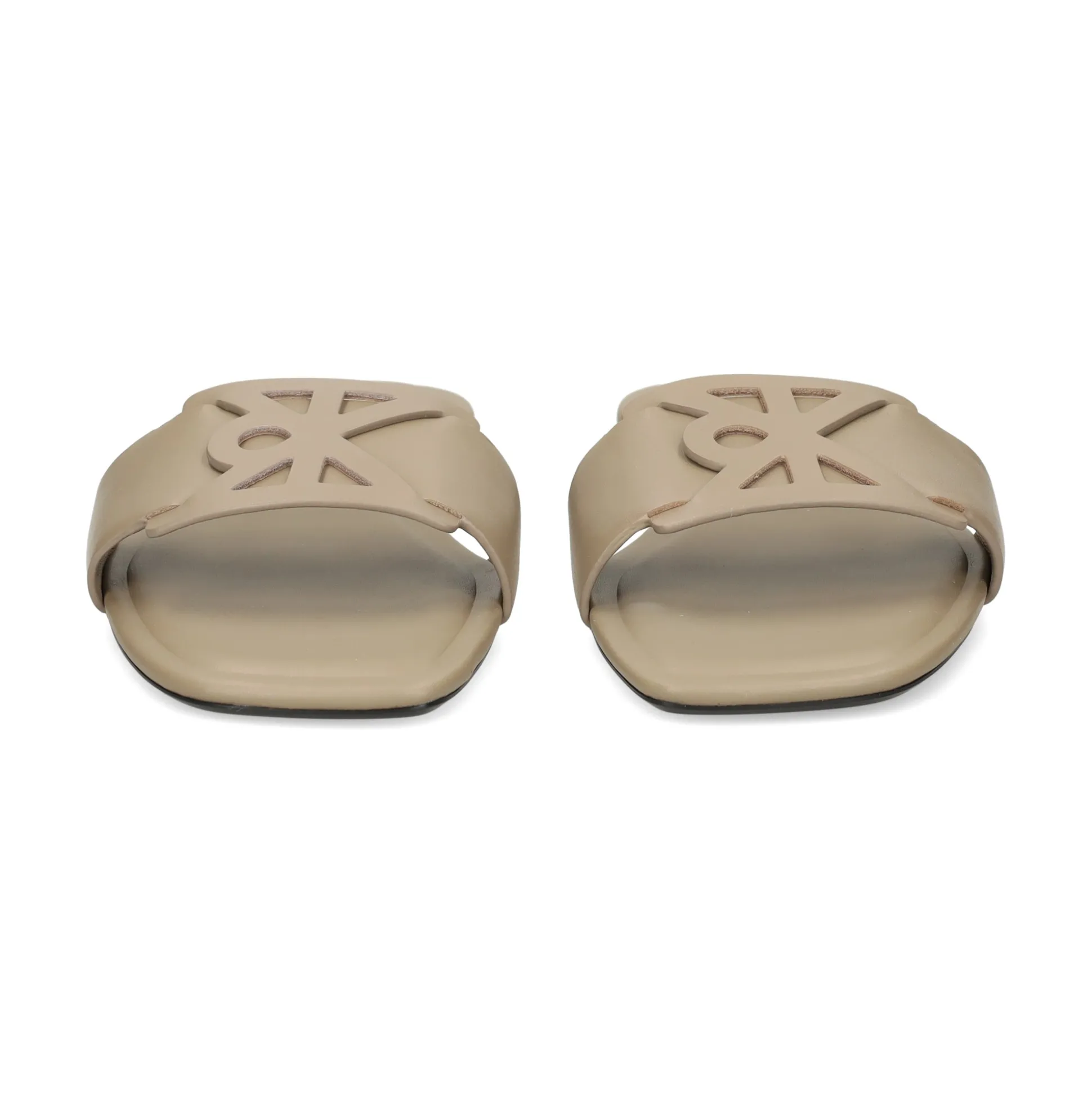 CALVIN KLEIN Sandalias planas de Mujer HW0HW03128 PBO Gris topo