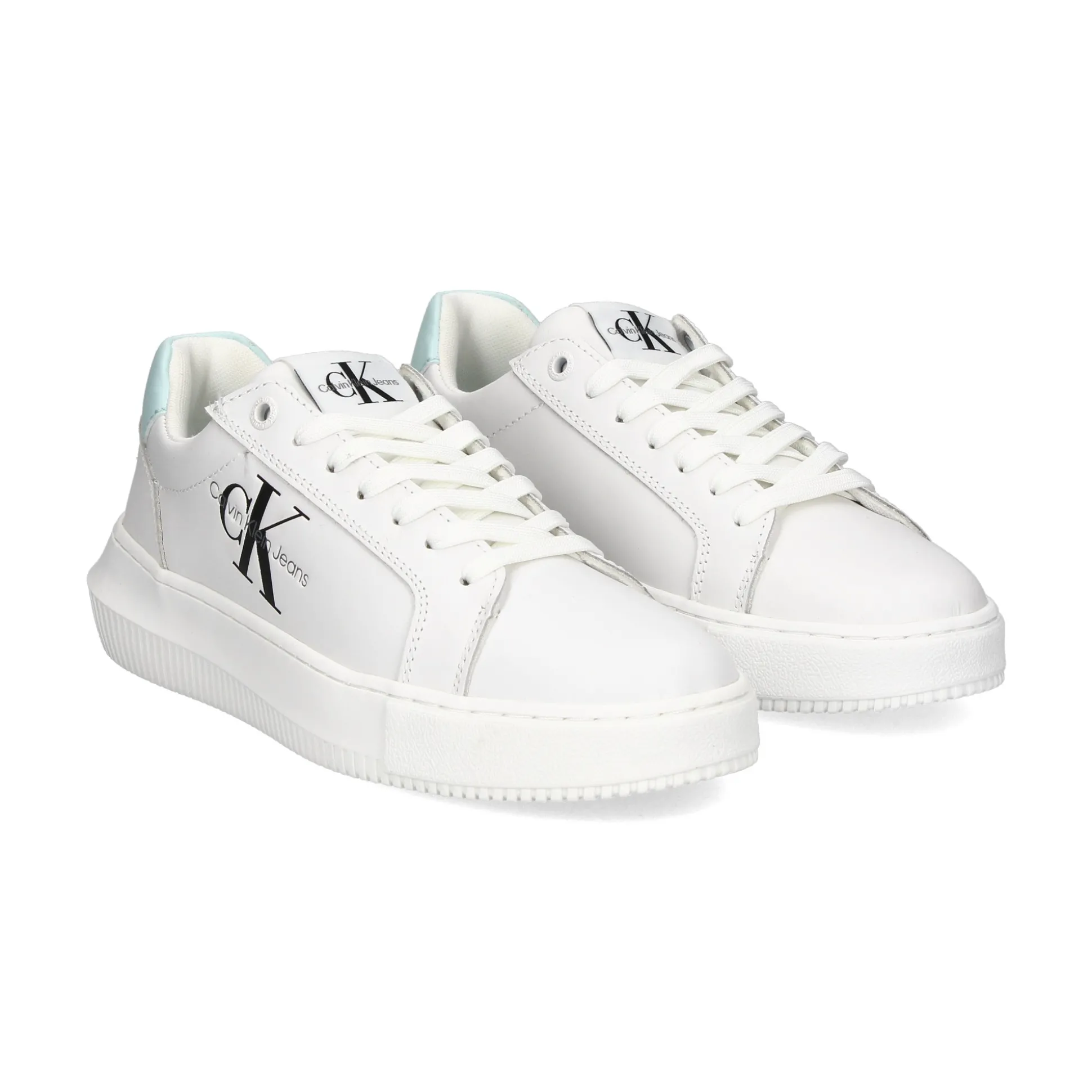 CALVIN KLEIN Zapatillas de Mujer YW0YW00823 WHITE/GREE-OLF