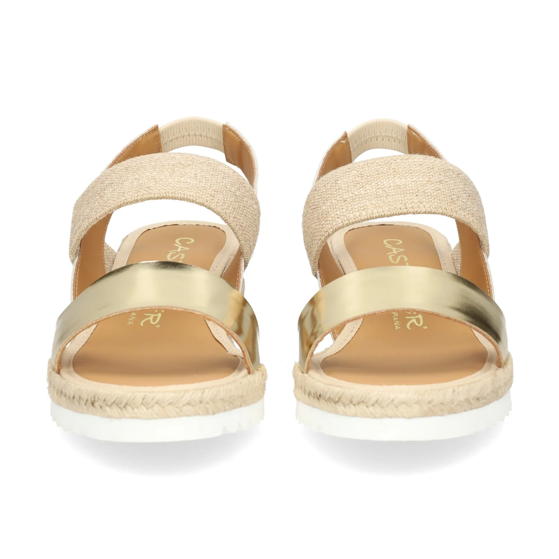 CASTELLER Sandalias cuña de Mujer 52-155-ANYELACA OSTRA+NATURAL